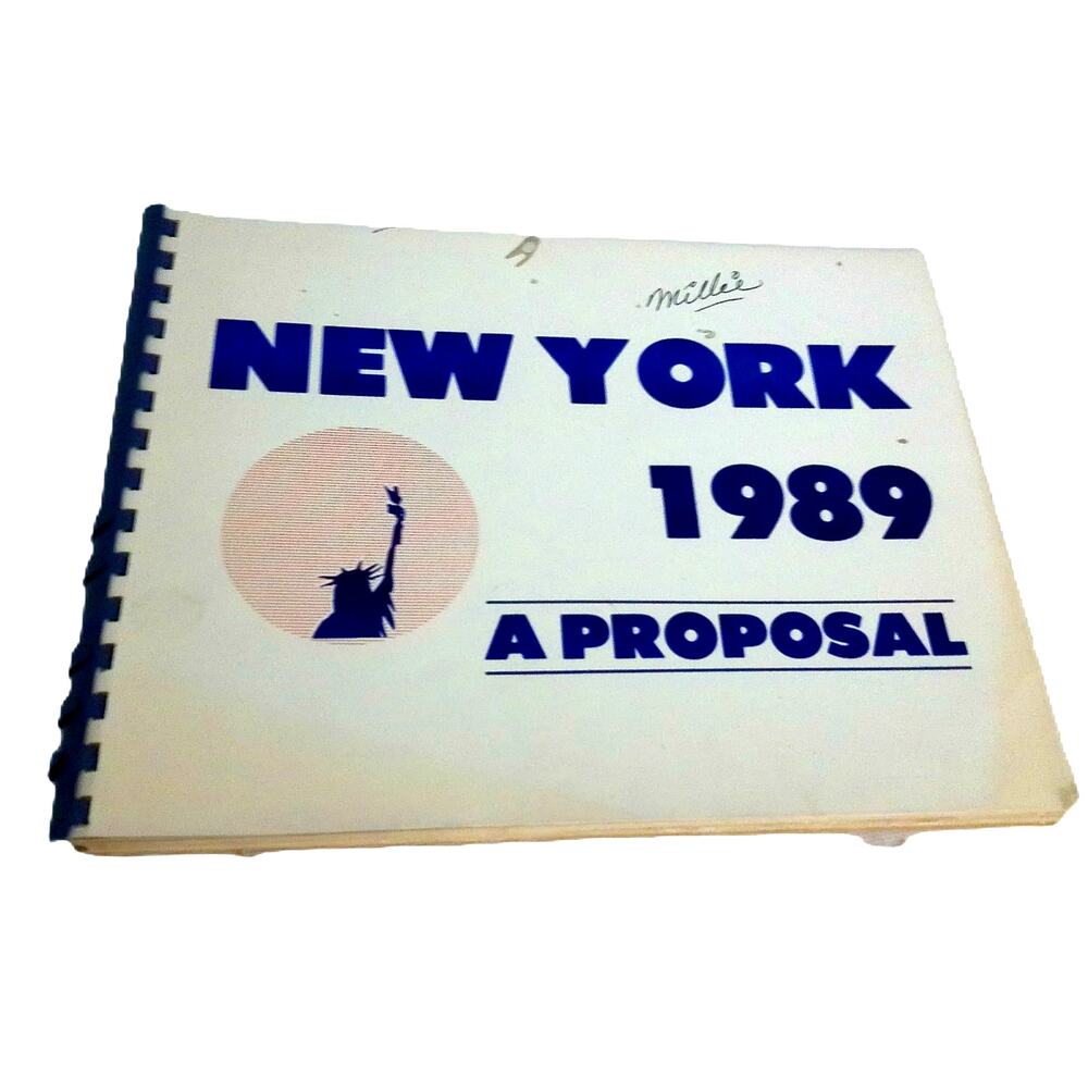 RARE 1989 New York World's Fair Proposal Book NYC Planning 1982 With 158 Pages